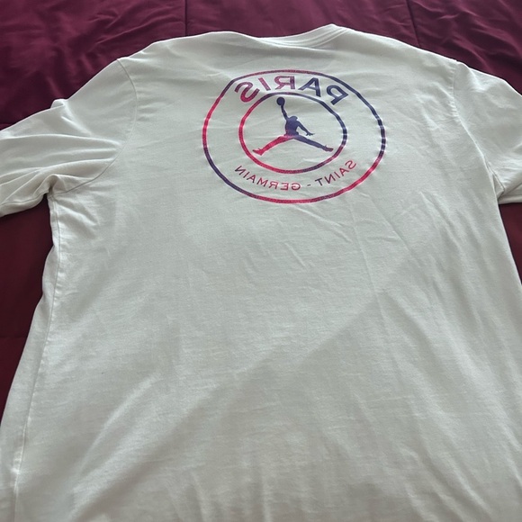 JORDAN MEN PARIS SAINT-GERMAIN LONG SLEEVES TEE (WHITE) - Picture 3 of 6